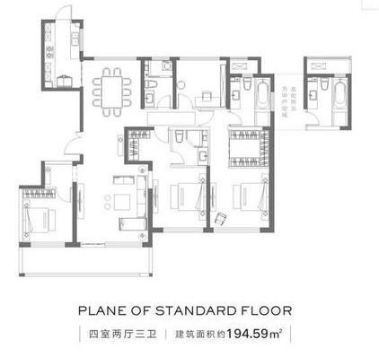 4室户型图194㎡